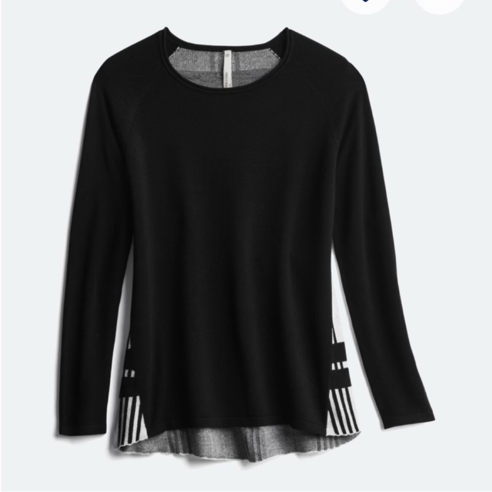Teeberry And Weave Stitch Fix Juliah Plaid Black White Sweater Size XS